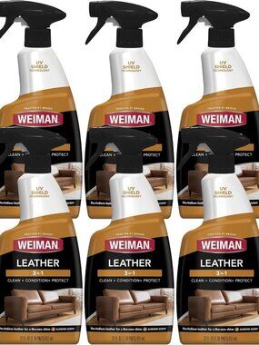 Leather Cleaner & Conditioner Set - 6 Pack for Car Interior & Furniture